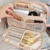 Large capacity makeup bag for women, portable travel makeup brush, toiletries storage bag 