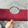 New hardware bracelet with rhinestone pleats, fashionable and classic women's bag, banquet bag, evening dress bag 