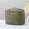 Large capacity partitioned makeup bag for women, portable portable travel skincare product brush storage, toiletries bag box 