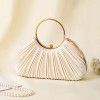 Hundred pleated banquet bag, women's handbag, socialite temperament banquet handbag, formal dress bag, circular ring handbag 