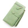Women's Long Wallet PU Leather Wallet Clip Zipper Zero Wallet 