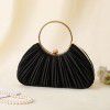 Hundred pleated banquet bag, women's handbag, socialite temperament banquet handbag, formal dress bag, circular ring handbag 