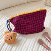 Minimalist contrasting checkered makeup bag for women's travel, portable, large capacity cosmetic storage bag 