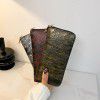 New Women's Wallet Retro Fashion Long Handheld Bag PU Flower Large Capacity Wallet Change Phone Bag 