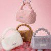 Cute Plush Makeup Bag Travel Skincare Product Storage Bag High Beauty Female Handheld Phone Storage Bag 