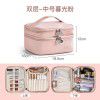 Makeup bag for women, new portable and large capacity cosmetic storage bag, box feeling waterproof, travel toiletries bag 