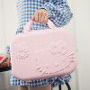 Cute cartoon cat makeup box, 14 inch cartoon carry on box, small luggage box, travel carry on suitcase 