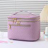 Large capacity partitioned makeup bag for women, portable portable travel skincare product brush storage, toiletries bag box 