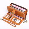 30% off wallet, mobile phone bag, long zipper, oil leather handbag, fashionable card bag, coin bag 