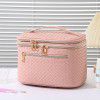 Large capacity partitioned makeup bag for women, portable portable travel skincare product brush storage, toiletries bag box 