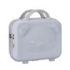 Bear Carrying Case Cartoon Luggage for Women Portable Climbing Case with Hand Gift Box for Children Storage Makeup Box 14 inches 