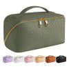 PU Makeup Bag with High Appearance Value, Large Capacity, Convenient Pillow Makeup Bag, Travel Wash and Embossed Multifunctional Storage Bag 