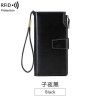 Women's Wallet Long Oil Wax Leather Retro Wallet Large Capacity Handbag 