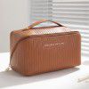 Vertical Pattern Pillow Makeup Bag Women's Large Capacity Portable Travel Cosmetics Storage Bag Washing Bag 