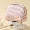 Half round cake makeup bag, cosmetic storage bag, travel makeup bag, mini handheld makeup bag 