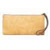 Matte retro three fold women's wallet card bag, multi-functional European and American long handheld bag 