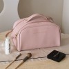 New Double Zipper High Beauty Makeup Bag, Organ Pillow Bag, PU Leather Portable Wash Bag, Travel Makeup Bag 