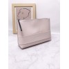 Makeup bag white women's portable large capacity hand strap texture storage bag 