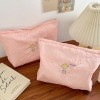 Makeup bag for women, portable, large capacity cosmetic storage bag, cute inner liner, organizing and grooming bag 