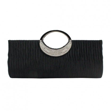 New hardware bracelet with rhinestone pleats, fashionable and classic women's bag, banquet bag, evening dress bag 