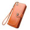 30% off wallet, mobile phone bag, long zipper, oil leather handbag, fashionable card bag, coin bag 