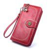 30% off wallet, mobile phone bag, long zipper, oil leather handbag, fashionable card bag, coin bag 