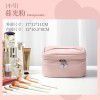 Makeup bag for women, new portable and large capacity cosmetic storage bag, box feeling waterproof, travel toiletries bag 