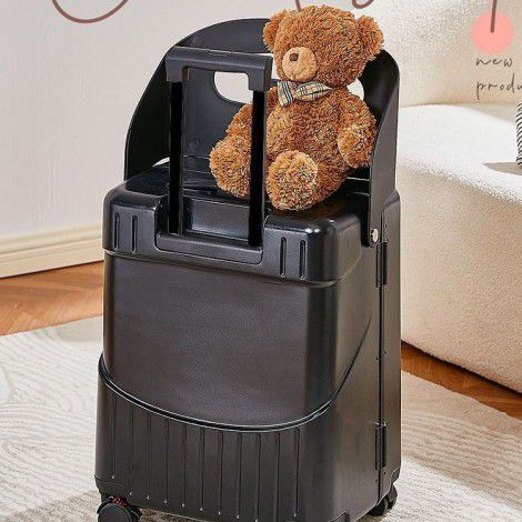 Multi functional trolley box, can sit and ride, lazy person strolling toy box, children's trolley box 