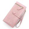 Women's Long Wallet PU Leather Wallet Clip Zipper Zero Wallet 