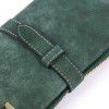 Retro frosted women's medium length multi card wallet buckle with two fold hand grip wallet 