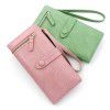 Women's Long Wallet PU Leather Wallet Clip Zipper Zero Wallet 