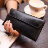 Long Wallet Women's Genuine Leather Buckle Minimalist Business Cowhide Thin Wallet Card 