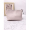 Makeup bag white women's portable large capacity hand strap texture storage bag 