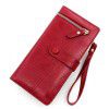 Women's Long Wallet PU Leather Wallet Clip Zipper Zero Wallet 
