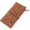 Retro frosted women's medium length multi card wallet buckle with two fold hand grip wallet 