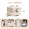 Makeup bag for women, new portable and large capacity cosmetic storage bag, box feeling waterproof, travel toiletries bag 