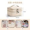 Makeup bag for women, new portable and large capacity cosmetic storage bag, box feeling waterproof, travel toiletries bag 