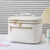 Large capacity partitioned makeup bag for women, portable portable travel skincare product brush storage, toiletries bag box 