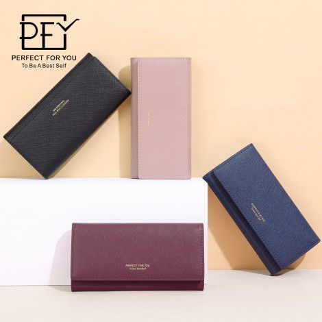 Minimalist Women's Wallet Korean Edition Women's PU Handheld Bag Multi functional Change Bag Card Leather Clip 