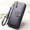 30% off wallet, mobile phone bag, long zipper, oil leather handbag, fashionable card bag, coin bag 