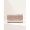 Spliced women's bag with pleated flap, hand-held bag with fine powder, women's banquet bag 