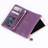 Retro frosted women's medium length multi card wallet buckle with two fold hand grip wallet 