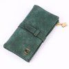 Retro frosted women's medium length multi card wallet buckle with two fold hand grip wallet 