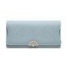 Women's Long Wallet Fashion Buckle PU Small Qing Beginner's Foreskin Clip Bag 