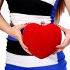 Heart shaped handbag for women's fashionable makeup bag, dinner bag, handbag 