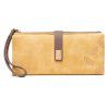 Matte retro three fold women's wallet card bag, multi-functional European and American long handheld bag 