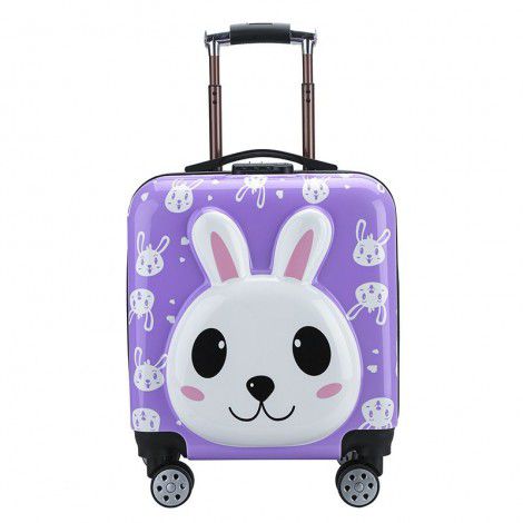 Cartoon board chassis, boys and girls, children's trolley box, 20 inch universal wheel, 18 inch travel box, password box 