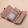 Women's Wallet Women's Long Fashionable Oil Wax Leather Tri Fold Drawstring Solid Color Retro Women's Wallet 