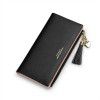 Women's Wallet Long Cross Pattern Tassel Zipper Zero Wallet 