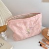 Makeup bag for women, portable, large capacity cosmetic storage bag, cute inner liner, organizing and grooming bag 